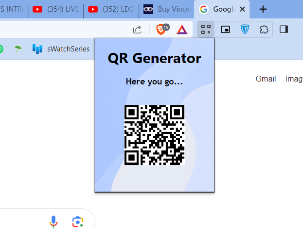 Chrome extension QR demo